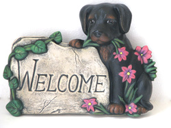 Ceramic Custom Welcome Dog Sign