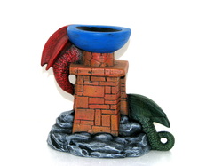 Ceramic dragon altar for candles or incense