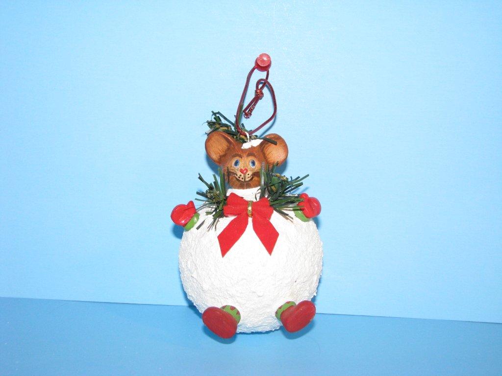 Ceramic painted mice christmas ornaments
