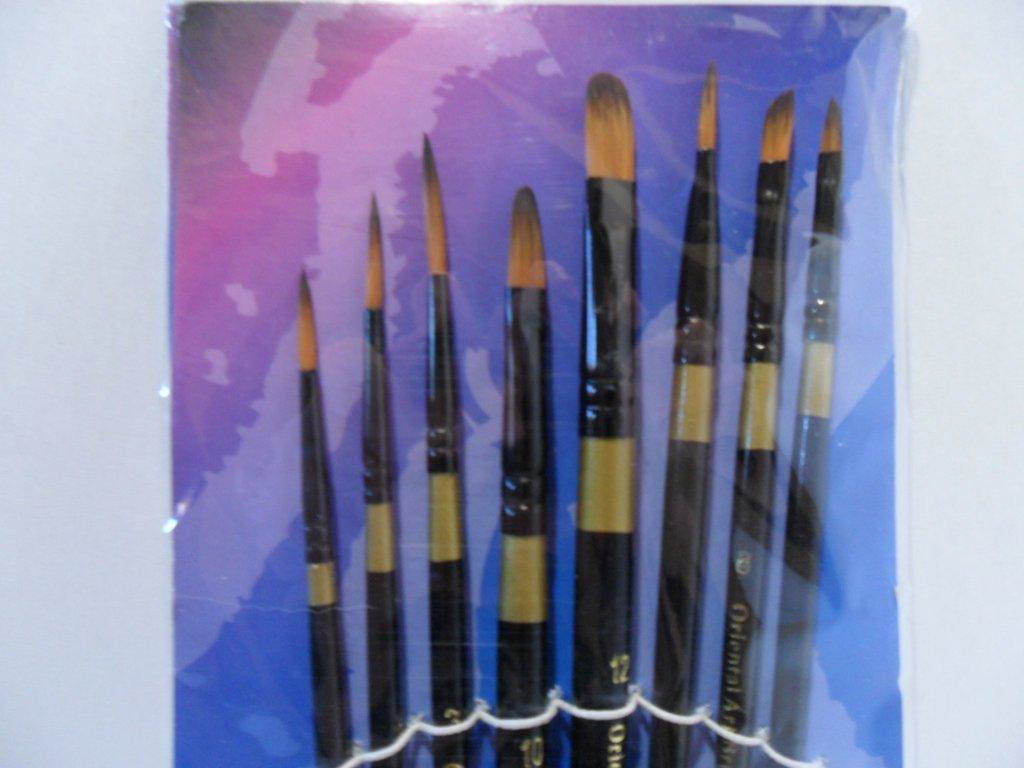 Paint brush set, angular, filbert
