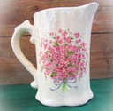 Ceramic painted milk pitcher