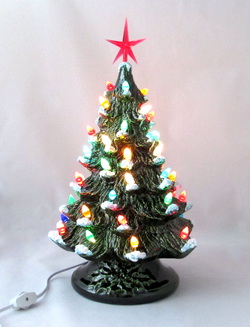 Ceramic vintage style pine christmas tree