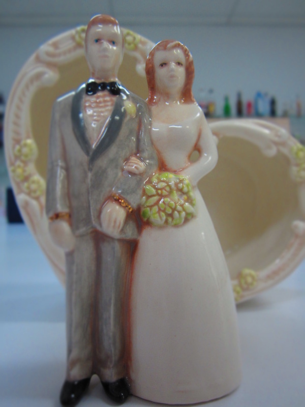 Ceramic custom wedding cake topper