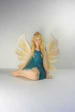Ceramic Painted Sitting Fairy
