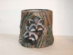 Ceramic Raccoon Planter
