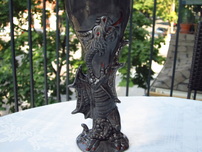 Ceramic dragon goblet