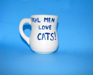 real men love cats mug