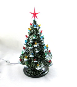 Ceramic vintage style pine christmas tree