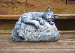 Ceramic Custom Cat Garden Marker