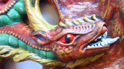 Ceramic red dragon wall decor