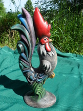 Ceramic Painted Standing Rooster