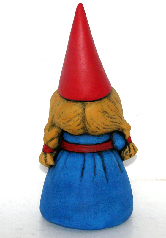 Ceramic Painted Female Garden Gnome With Website Marketing